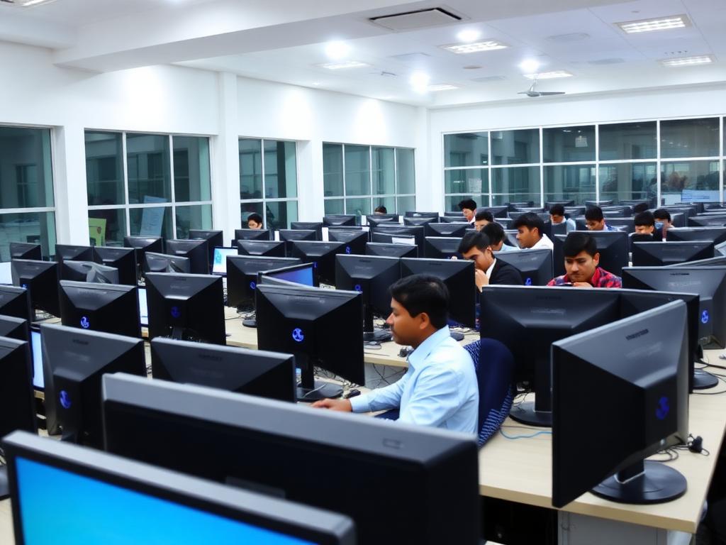 Modern computer lab at Al-Nafi College